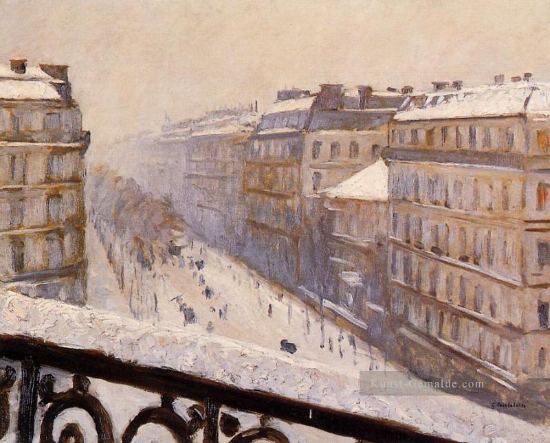 Boulevard Haussmann Schnee Gustave Caillebotte Ölgemälde